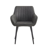 Luna Eetkamerstoel - Grijs Microfiber